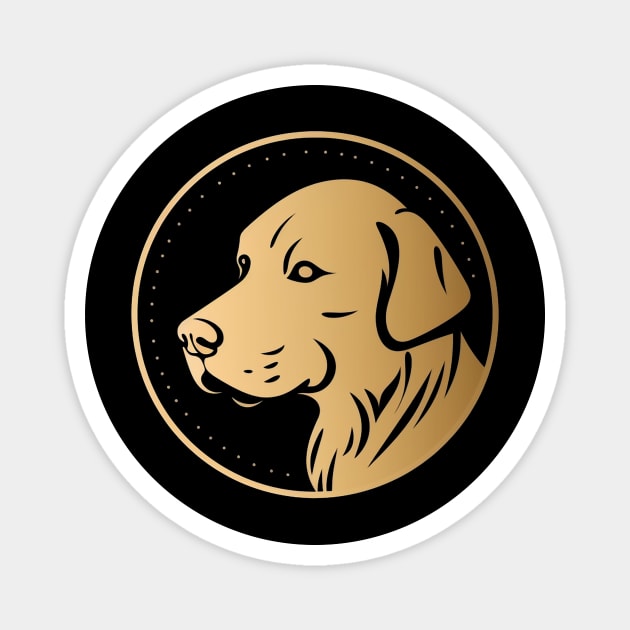 Golden Retriever Dog, Minimal, Dog Lover Magnet by logiamerch